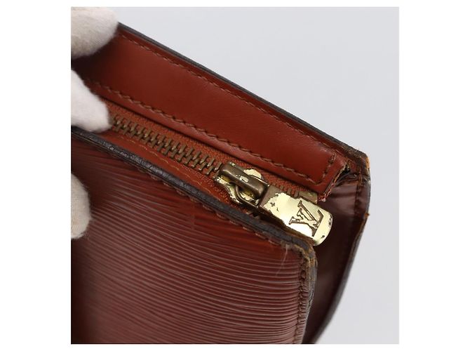 LOUIS VUITTON Borsa da Shopping Epi Saint Jacques Marrone M52263 LV Auth LNZ054 - vista 10