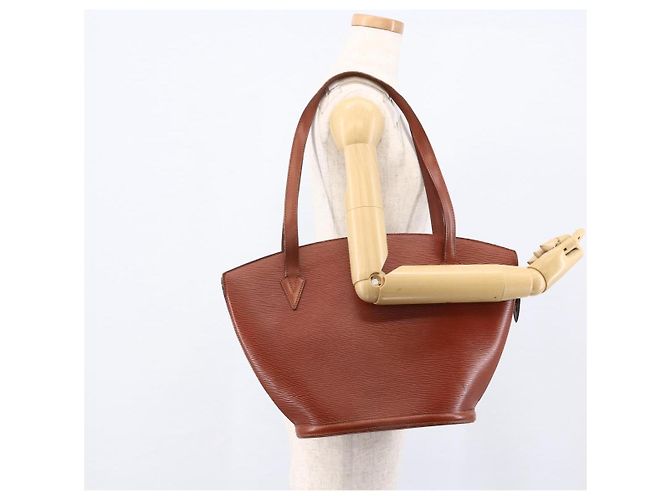 LOUIS VUITTON Borsa da Shopping Epi Saint Jacques Marrone M52263 LV Auth LNZ054 - vista 22
