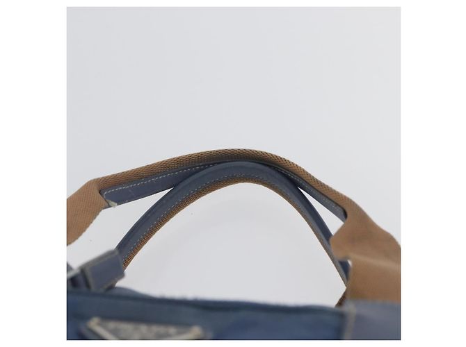 PRADA Borsa a mano in nylon blu argento Auth mr2051 - vista 14