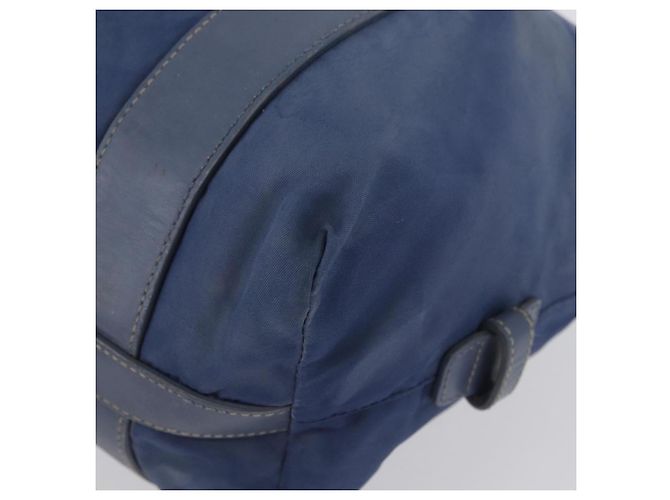 PRADA Borsa a mano in nylon blu argento Auth mr2051 - vista 15