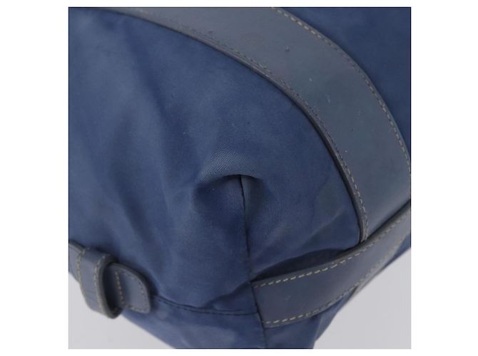 PRADA Borsa a mano in nylon blu argento Auth mr2051 - vista 16