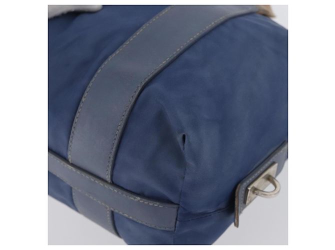 PRADA Borsa a mano in nylon blu argento Auth mr2051 - vista 17