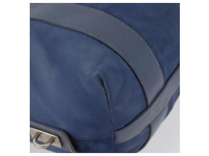 PRADA Borsa a mano in nylon blu argento Auth mr2051 - vista 8