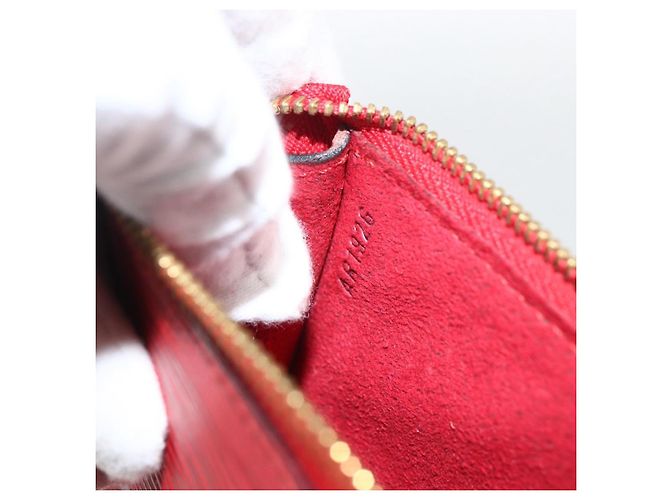 LOUIS VUITTON Pochette Accessoires Epi Rossa M52947 Auth LV LNZ360 Rosso - vista 12