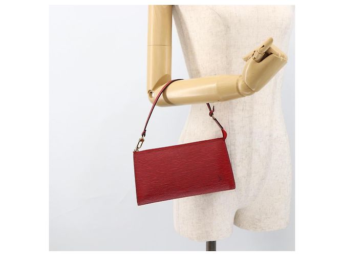 LOUIS VUITTON Pochette Accessoires Epi Rossa M52947 Auth LV LNZ360 Rosso - vista 20