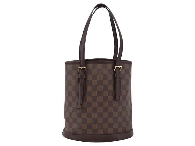 LOUIS VUITTON Borsa a Spalla Damier Ebene Marais N42240 Auth LV ka2686 - vista 2