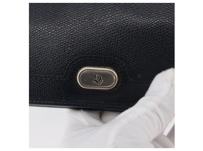 Borsa a spalla in pelle Christian Dior, blu navy, oro, autentica 172959 - vista 17