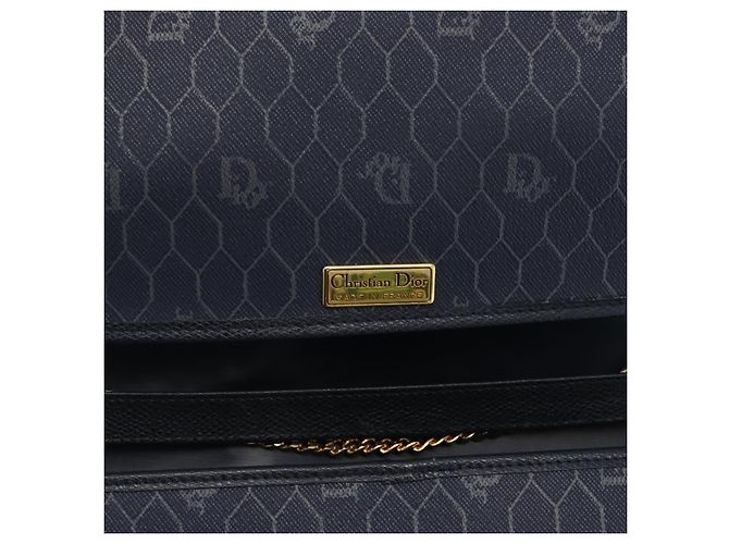 Borsa a spalla in pelle Christian Dior, blu navy, oro, autentica 172959 - vista 18