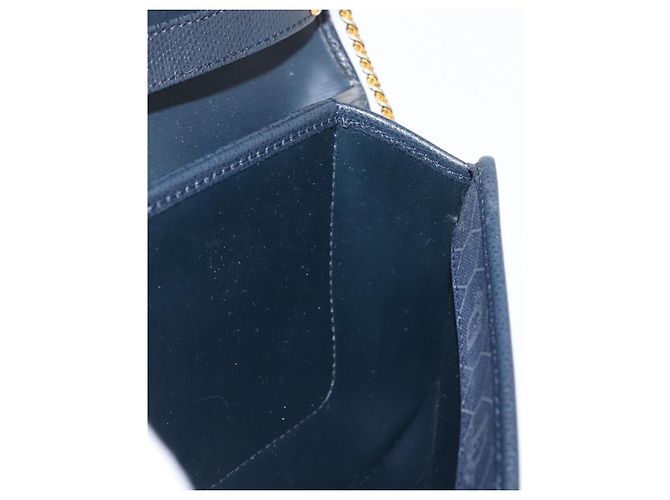 Borsa a spalla in pelle Christian Dior, blu navy, oro, autentica 172959 - vista 19