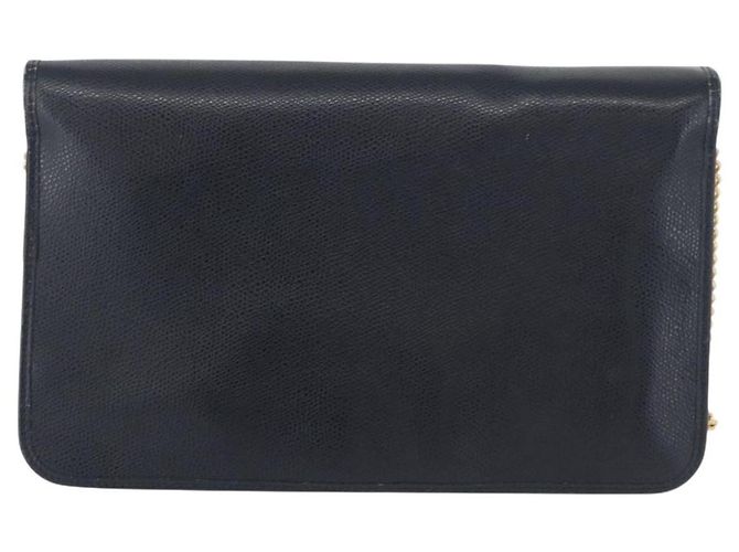 Borsa a spalla in pelle Christian Dior, blu navy, oro, autentica 172959 - vista 2