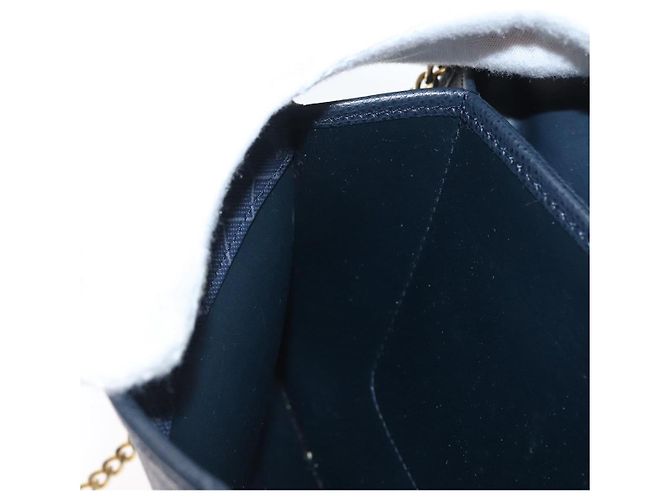 Borsa a spalla in pelle Christian Dior, blu navy, oro, autentica 172959 - vista 20