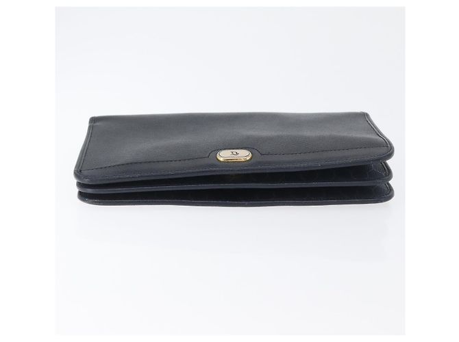 Borsa a spalla in pelle Christian Dior, blu navy, oro, autentica 172959 - vista 5