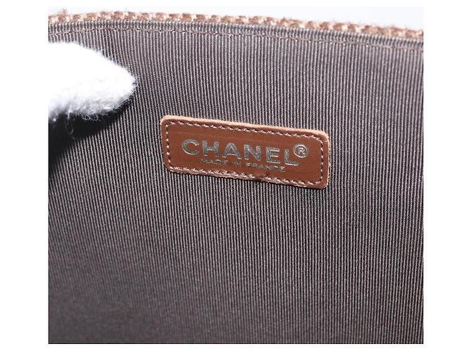 Chanel Borsa Tote Mouton Marrone CC Auth bs32769 - vista 17