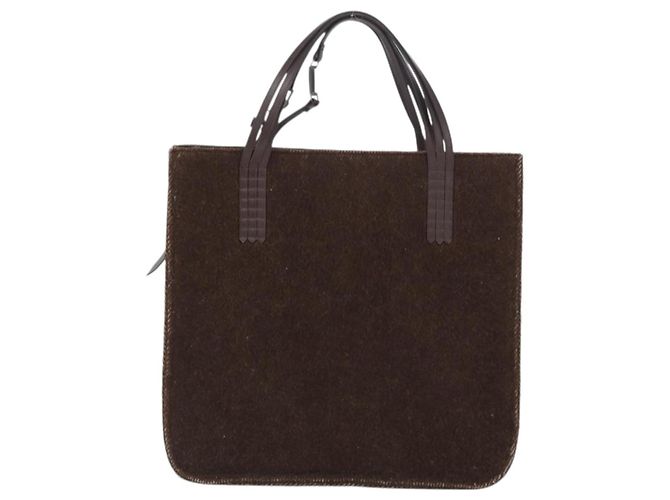Chanel Borsa Tote Mouton Marrone CC Auth bs32769 - vista 2