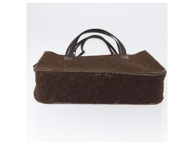 Chanel Borsa Tote Mouton Marrone CC Auth bs32769 - vista 5