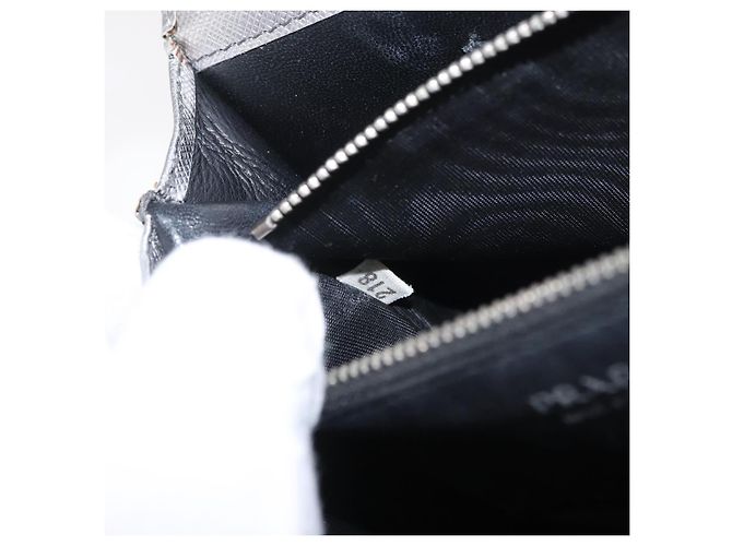 Saffiano Borsa a Spalla PRADA in Pelle Safiano Argento Auth bs33612 - vista 12