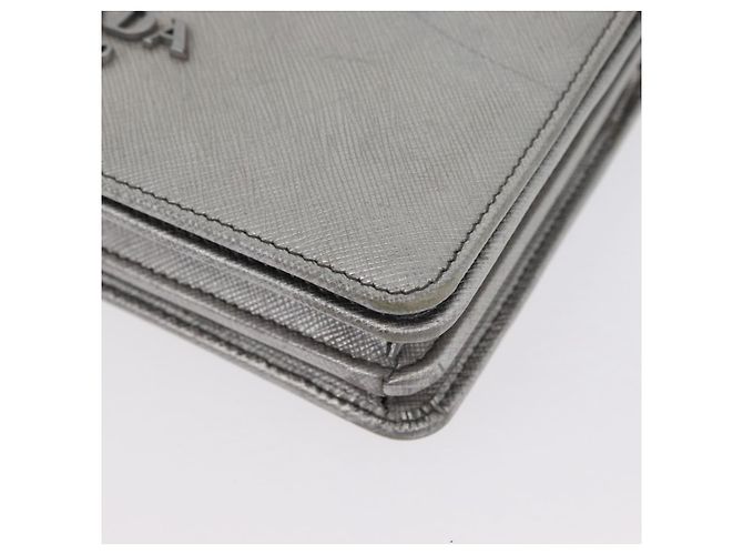 Saffiano Borsa a Spalla PRADA in Pelle Safiano Argento Auth bs33612 - vista 15
