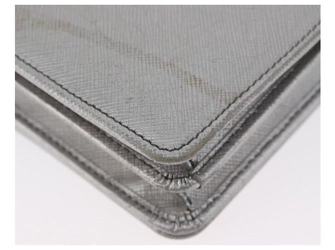 Saffiano Borsa a Spalla PRADA in Pelle Safiano Argento Auth bs33612 - vista 16