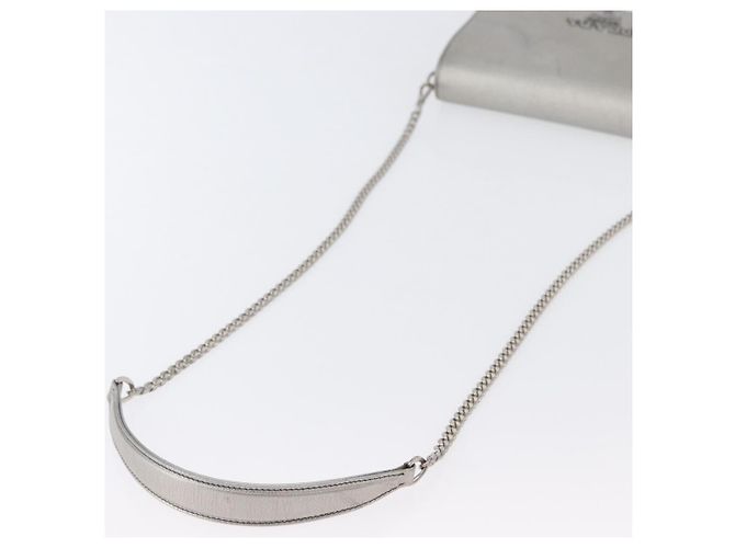Saffiano Borsa a Spalla PRADA in Pelle Safiano Argento Auth bs33612 - vista 7