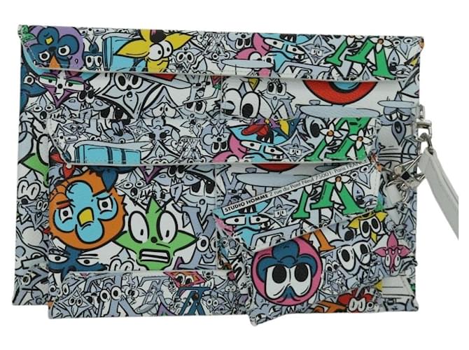 LOUIS VUITTON Pochette Envelope Trio Monogram Comics M82014 LV Auth 173300SM Multicolore - vista 2