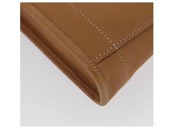 Bolsa de Mão Coach PVC Bege Ouro Auth 172805 Dourado - vista 16