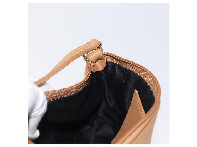 Bolsa de Mão Coach PVC Bege Ouro Auth 172805 Dourado - vista 17