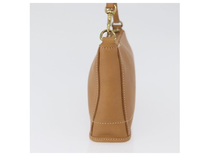 Bolsa de Mão Coach PVC Bege Ouro Auth 172805 Dourado - vista 3
