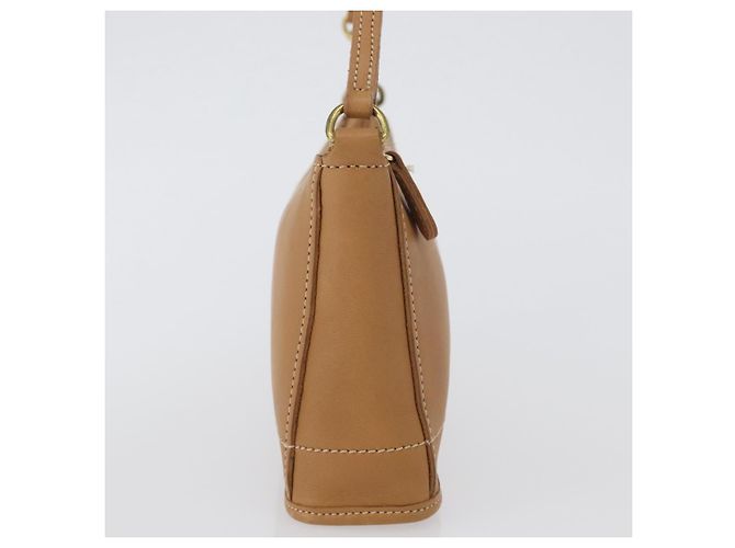 Bolsa de Mão Coach PVC Bege Ouro Auth 172805 Dourado - vista 4