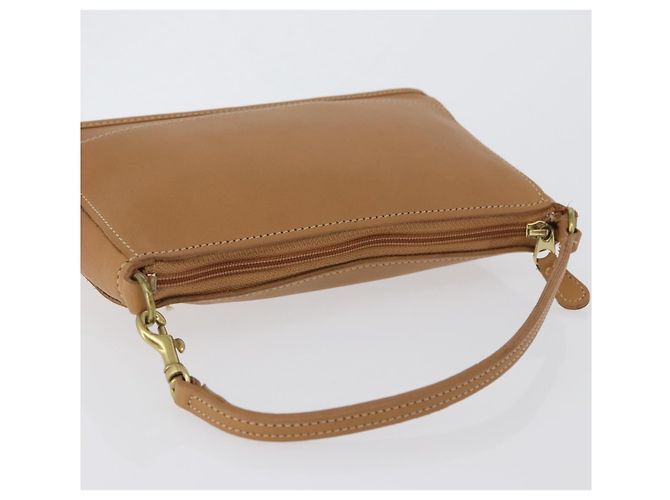 Bolsa de Mão Coach PVC Bege Ouro Auth 172805 Dourado - vista 6