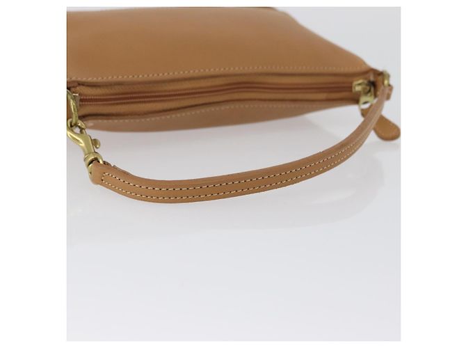 Bolsa de Mão Coach PVC Bege Ouro Auth 172805 Dourado - vista 7