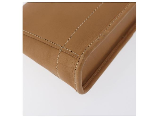 Bolsa de Mão Coach PVC Bege Ouro Auth 172805 Dourado - vista 9