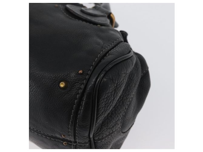 Chloé Borsa a mano Chloe Paddington in pelle nera oro argento Auth am10875SAV Nero D'oro - vista 17