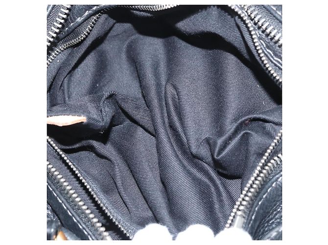 Chloé Borsa a mano Chloe Paddington in pelle nera oro argento Auth am10875SAV Nero D'oro - vista 27