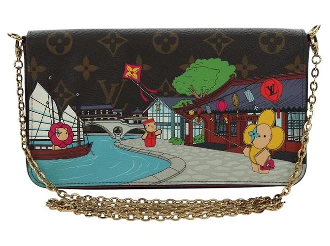 LOUIS VUITTON Monogram Vivienne Pochette Felice Borsa a Spalla LV Auth 168142SM Monogramma - vista 13