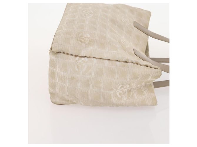 CHANEL Nuovo Borsa Tote da Viaggio in Nylon 3 Set Beige CC Auth ep13032 - vista 11