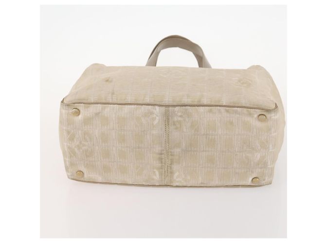 CHANEL Nuovo Borsa Tote da Viaggio in Nylon 3 Set Beige CC Auth ep13032 - vista 14