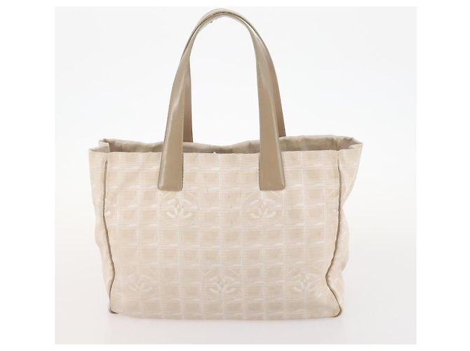 CHANEL Nuovo Borsa Tote da Viaggio in Nylon 3 Set Beige CC Auth ep13032 - vista 17
