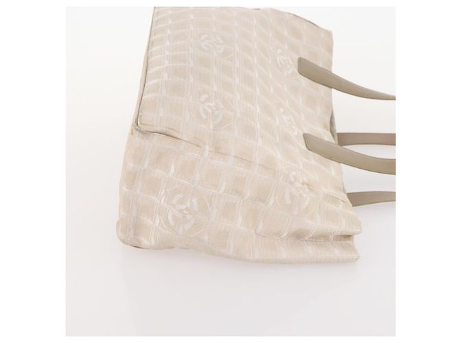 CHANEL Nuovo Borsa Tote da Viaggio in Nylon 3 Set Beige CC Auth ep13032 - vista 18