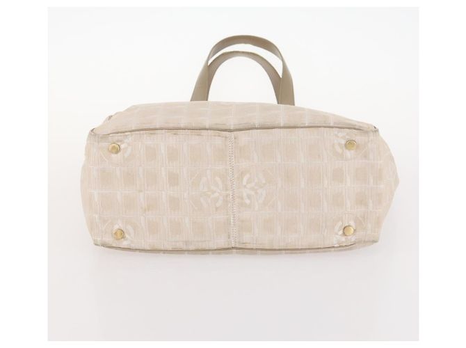 CHANEL Nuovo Borsa Tote da Viaggio in Nylon 3 Set Beige CC Auth ep13032 - vista 22