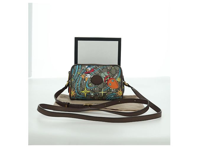 Gucci Borsa a Spalla GG Supreme PVC Beige Oro 648124 Auth 171510SM D'oro - vista 12