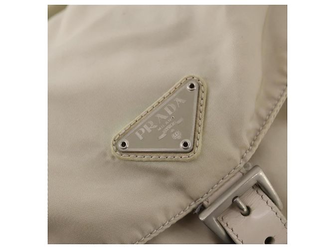 PRADA Backpack Nylon White Silver Auth bs33253 Silvery - view 19