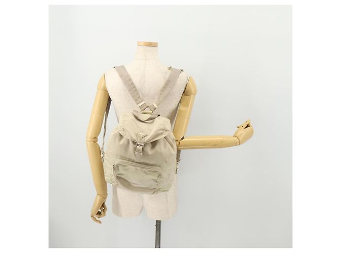 PRADA Backpack Nylon White Silver Auth bs33253 Silvery - view 29