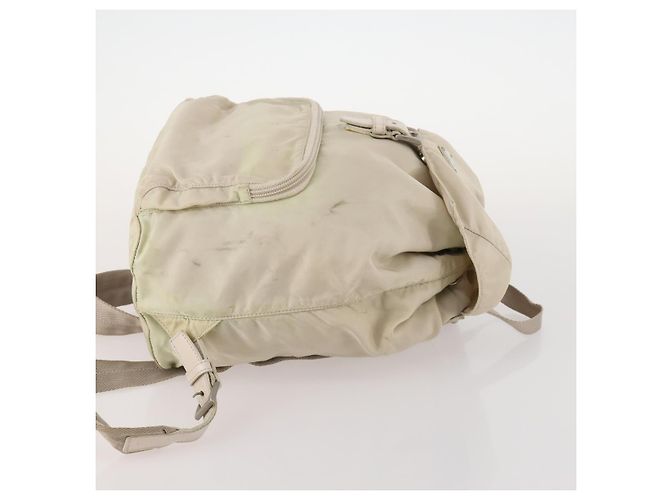 PRADA Backpack Nylon White Silver Auth bs33253 Silvery - view 3