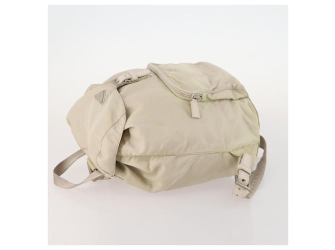PRADA Backpack Nylon White Silver Auth bs33253 Silvery - view 4