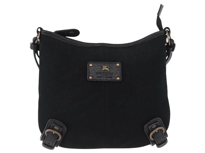 Borsa a Spalla Burberry in Tela e Pelle Nera Auth fm5219 Nero - vista 13