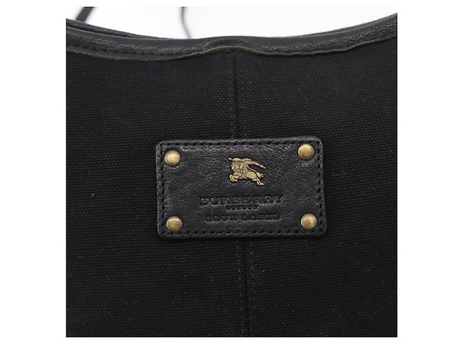 Borsa a Spalla Burberry in Tela e Pelle Nera Auth fm5219 Nero - vista 17