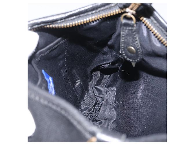 Borsa a Spalla Burberry in Tela e Pelle Nera Auth fm5219 Nero - vista 19