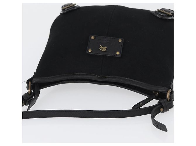 Borsa a Spalla Burberry in Tela e Pelle Nera Auth fm5219 Nero - vista 6