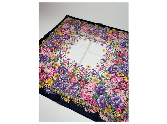 Céline Vintage Celine Paris mehrfarbiger Blumenschal Mehrfarben - Ansicht 3