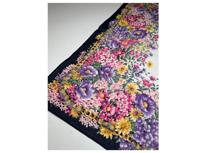 Céline Vintage Celine Paris mehrfarbiger Blumenschal Mehrfarben - Ansicht 4
